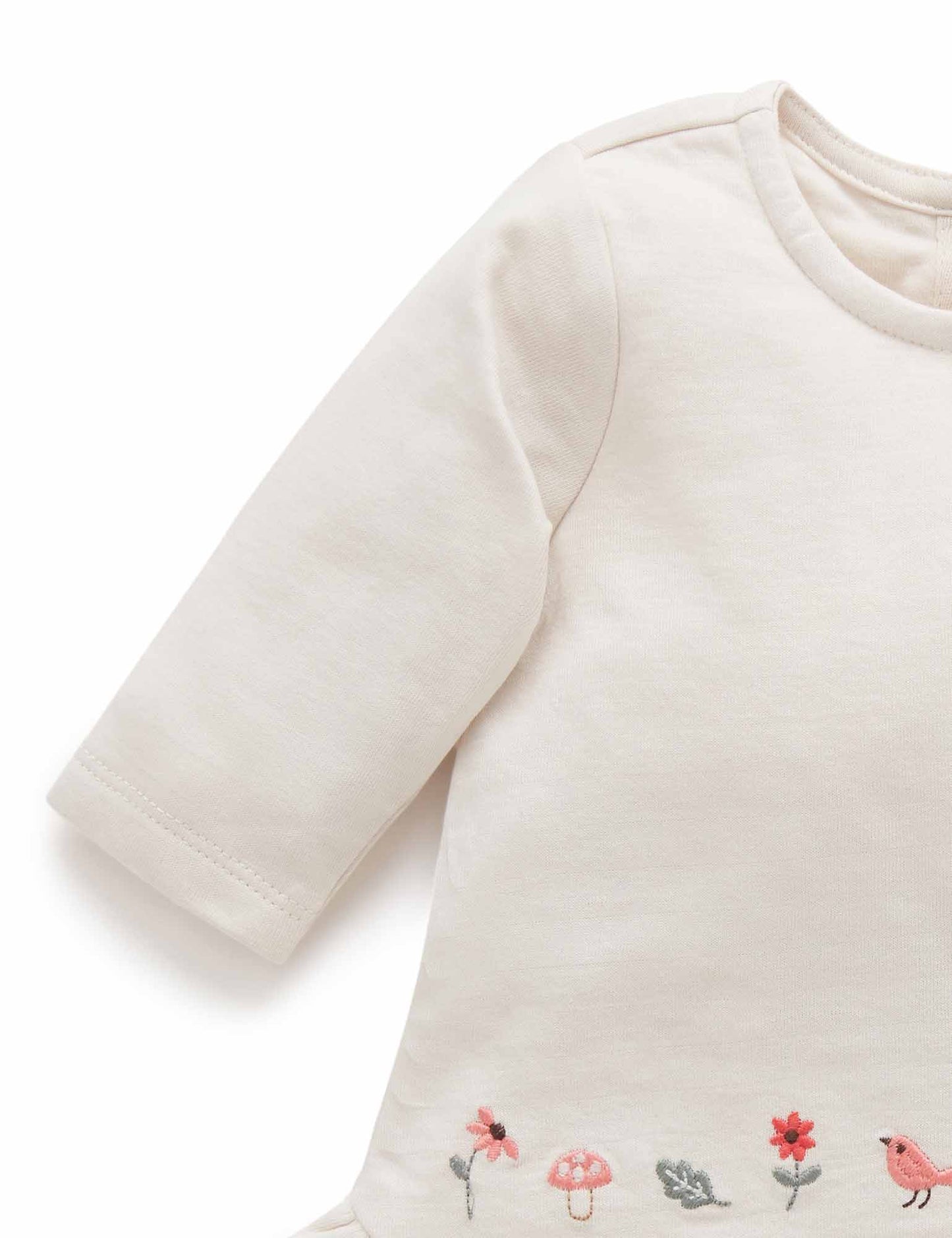 Purebaby Purebaby Thick Embroidered Top PN1063W22