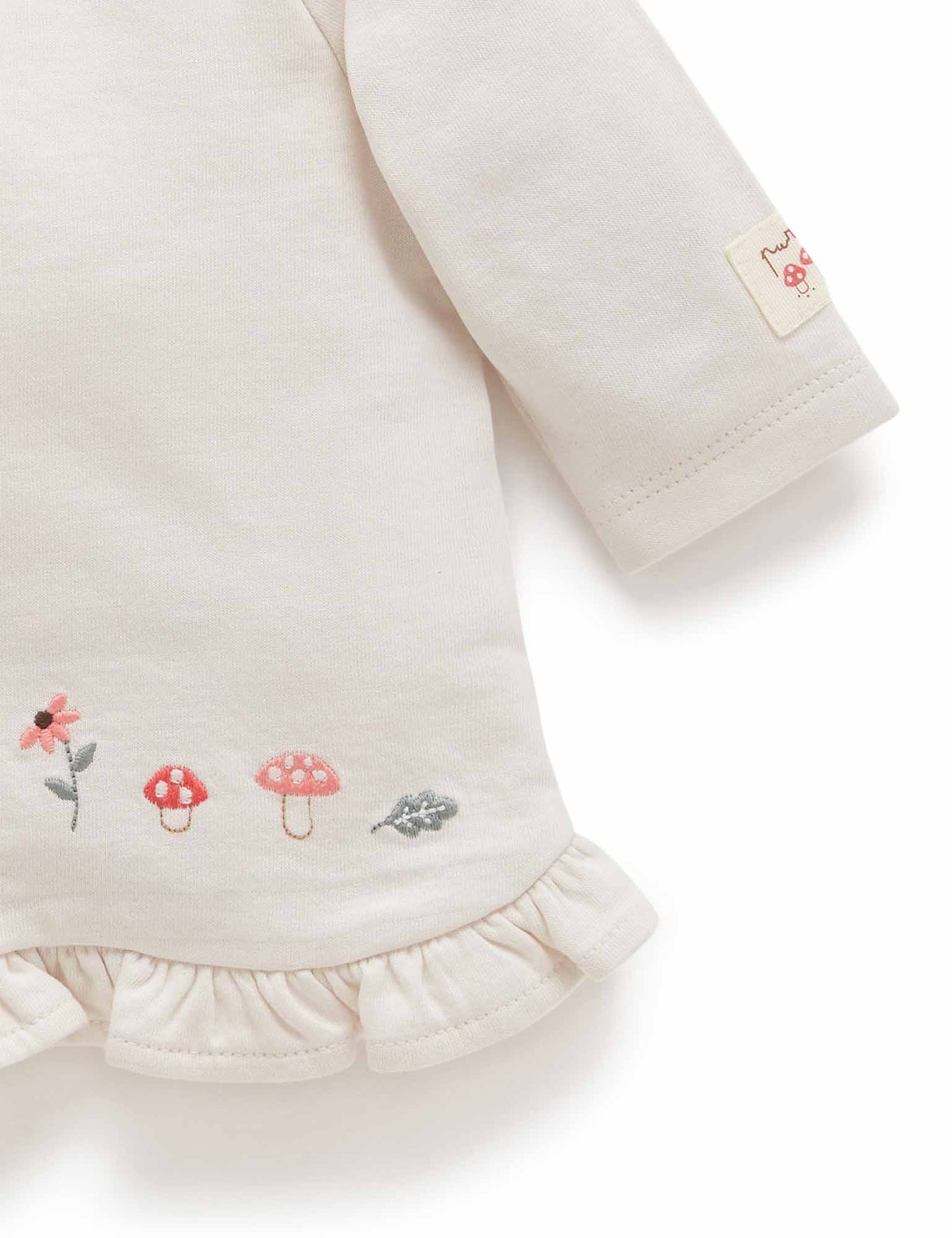Purebaby Purebaby Thick Embroidered Top PN1063W22