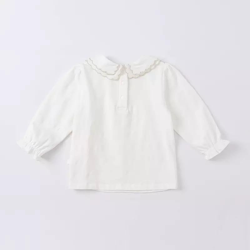 dave&amp;bella Dave Bella double color ribbon embroidery blouse DB1220887