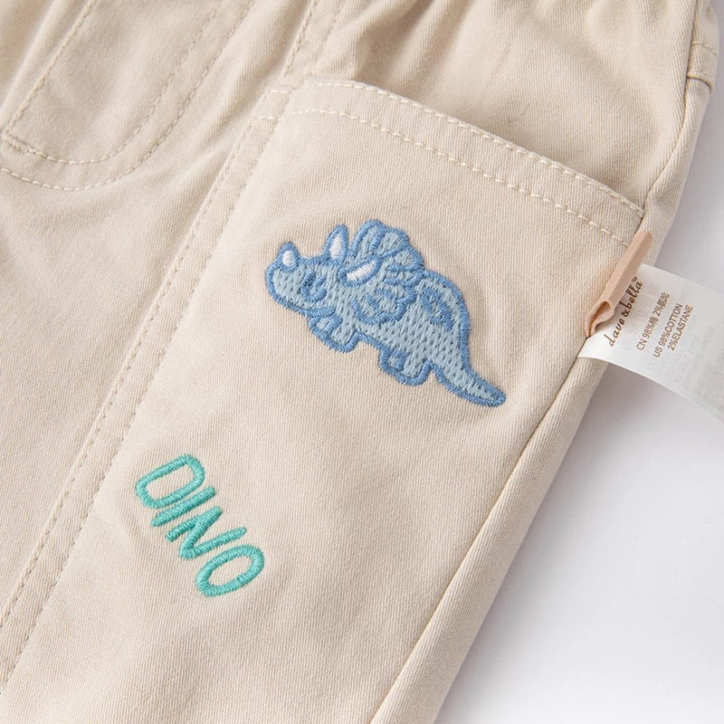 dave&amp;bella Dave Bella Triceratops embroidery pants DB1220441