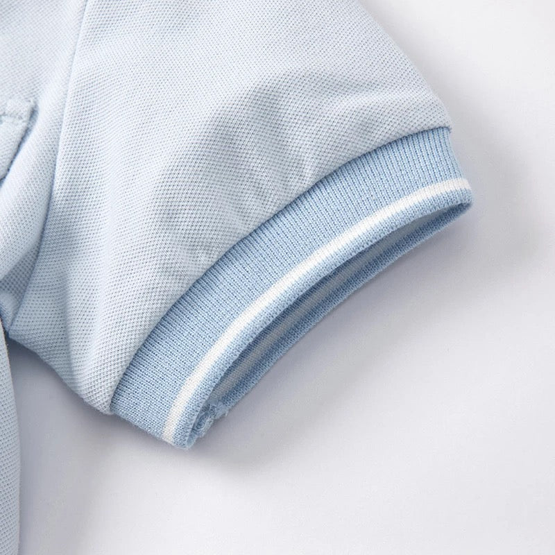 dave&amp;bella light blue polo shirt gray pants set DB2221638