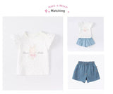 dave&bella デイブベラ　ガーリーアニマルTシャツ　DB2222277