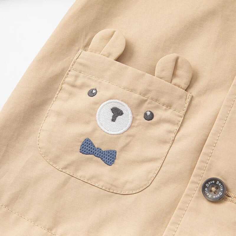 dave&amp;bella Dave Bella bear pocket design outerwear DB1220509