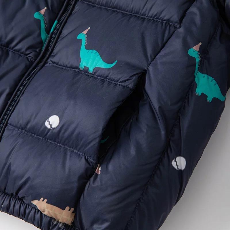 dave&amp;bella dave bella down jacket with dinosaur backpack 24M