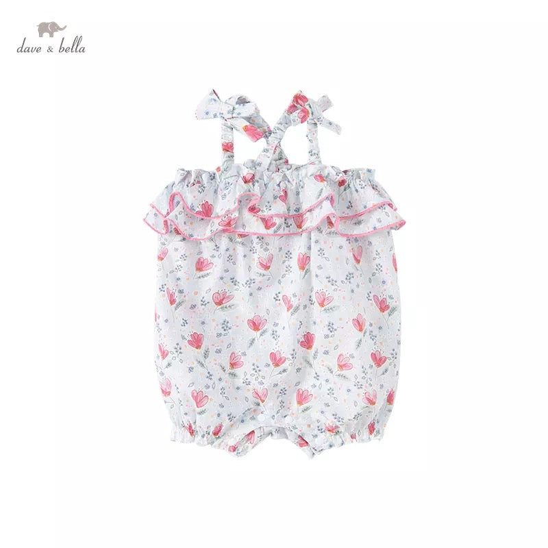 dave&amp;bella Dave Bella Flower Design Ruffle Romper DB2222186 66cm