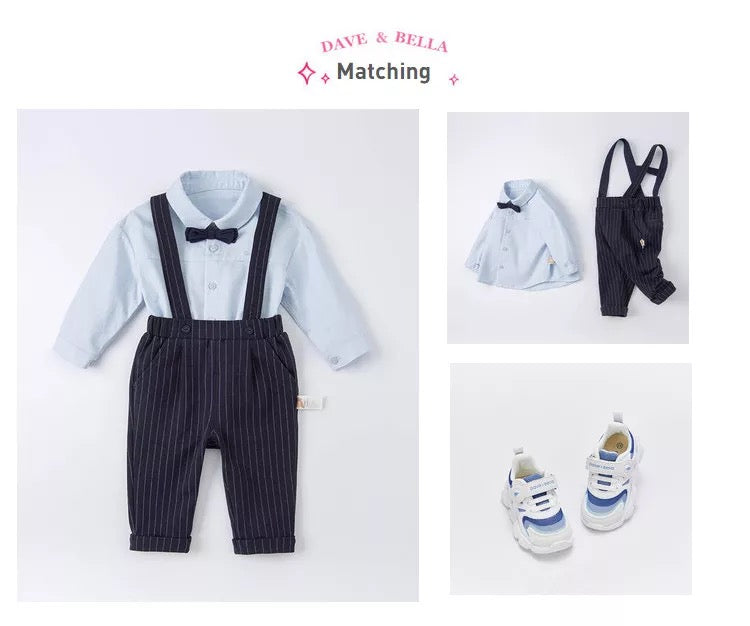 dave&amp;bella Dave Bella Suspender Pants Dress Up Set with Bowtie DB1220655