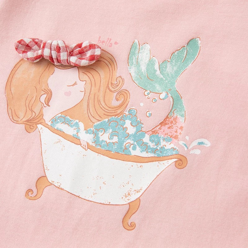 dave&amp;bella Mermaid illustration ruffle T-shirt DB2221874 90cm