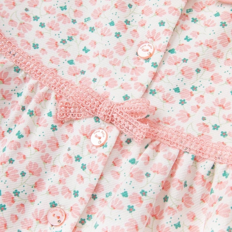 dave&amp;bella pink floral dress with pochette DB1221020