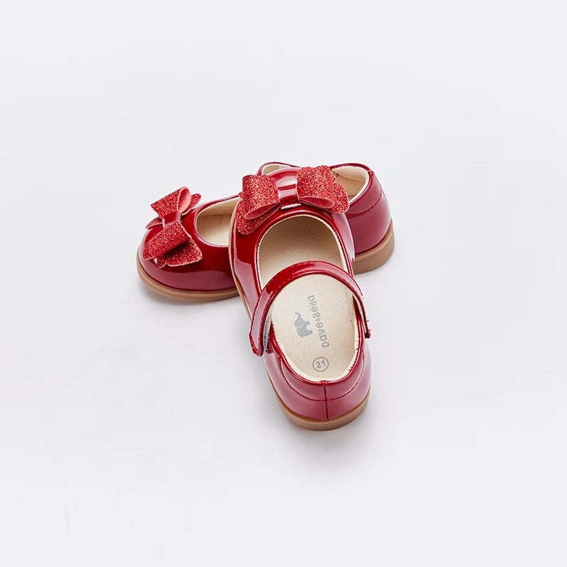 dave&amp;bella Dave Bella Red Ribbon Enamel Shoes DB1221533