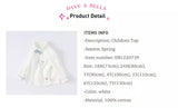 dave&bella デイブベラ　ブルーストライプボウタイ付きロゴ刺繍シャツ　DB1220739