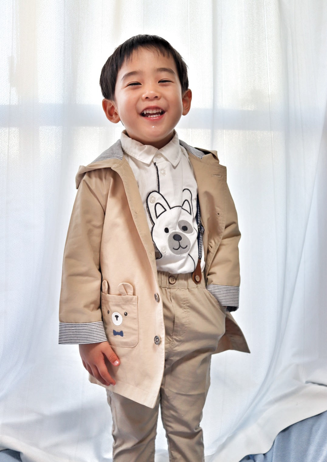 dave&amp;bella Dave Bella bear pocket design outerwear DB1220509