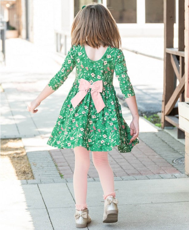 Ruffle Butts Delicately Floral Twirl Dress