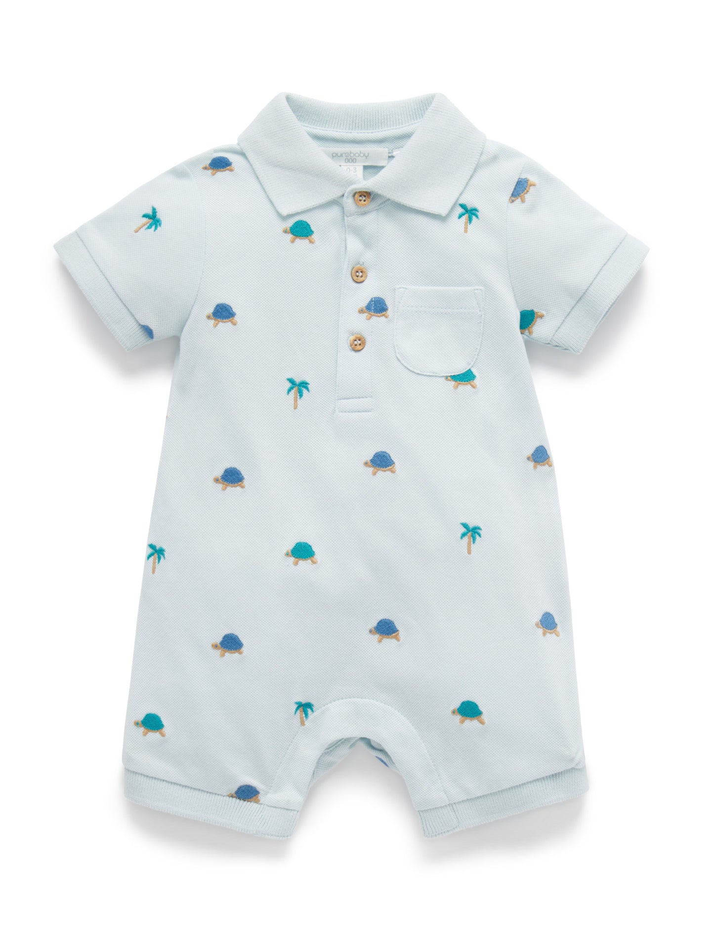 【0 last one】Purebaby　ピュアベビー　POLO GROWSUIT　	 PN1018S22