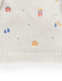 Purebaby　ピュアベビー　SNOWY EMBROIDERED JUMPER　cloud melange　PD1012W23