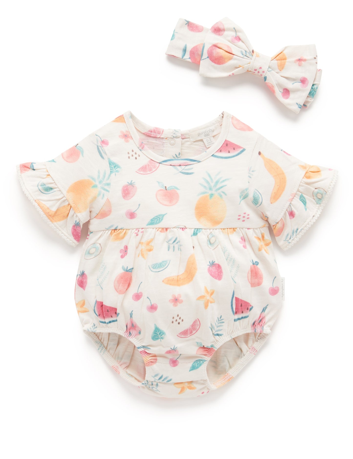 Purebaby Purebaby FRUIT SALAD BODYSUIT SET PN1017S22